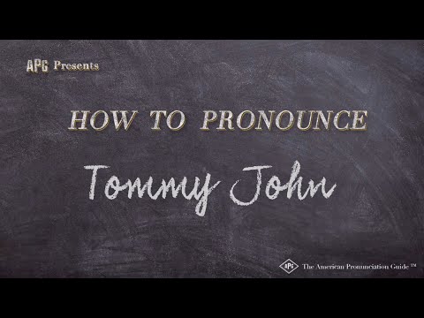 How to Pronounce Tommy John (Real Life Examples!)