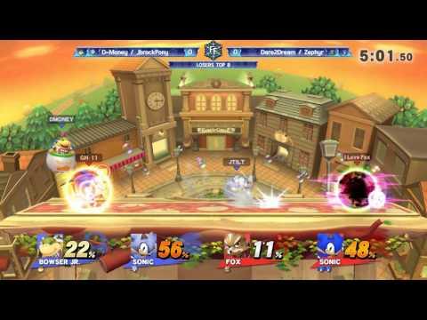 FFIX Smash 4 Doubles  LOSERS TOP 8 - D-Money / JbrockPony vs Dare2Dream / Zephyr