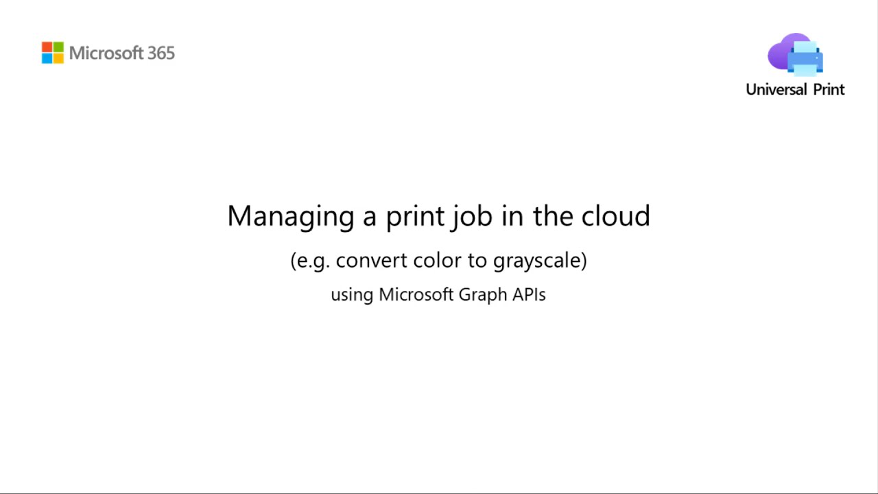 Managing print job using Microsoft Graph API