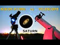 Telescope Vs Nikon P1000 Saturn Planet Saturn Through A 6 Inch Sky Watcher Telescope And Camera