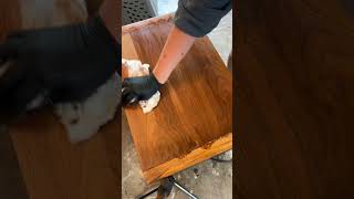 How to Fix Bubbly Water Damaged Veneer on Wood Furniture!