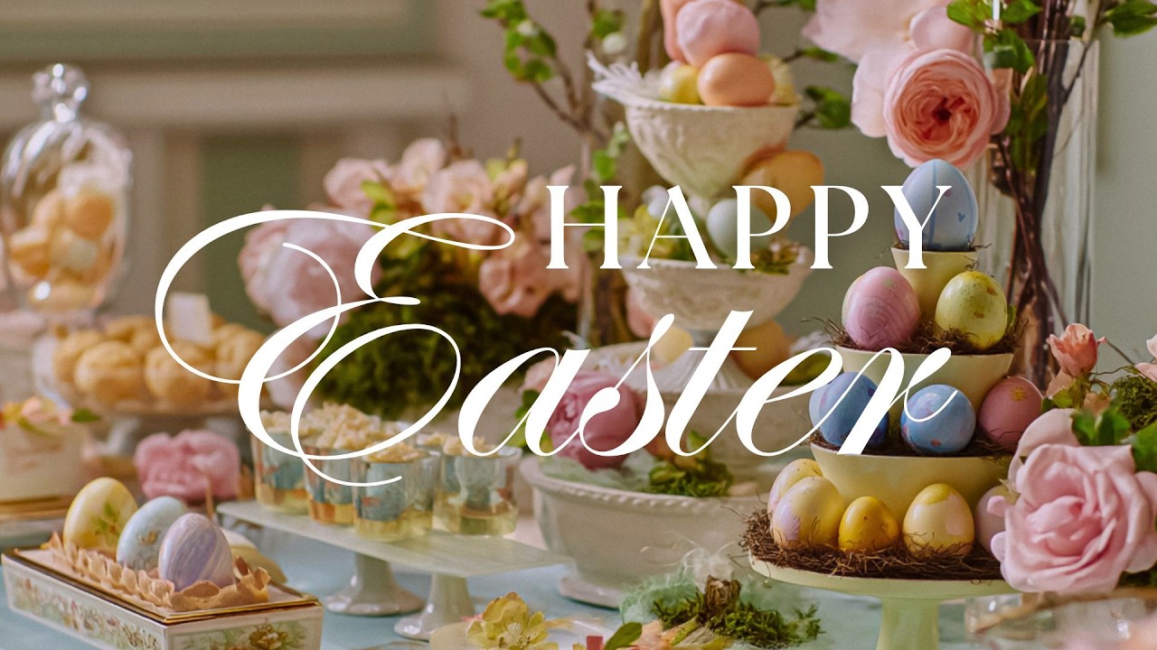 Happy Easter • Decoration Ideas & Inspiration • Melodic Piano Music TV Background