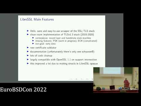 Recent progress in and around LibreSSL - Theo Buehler - EuroBSDcon 2022
