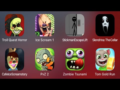 Troll Quest Horror, Ice Scream 1, Stickman Escape Lift, Slendrina The Cellar, PvZ 2, Tom Gold Run...