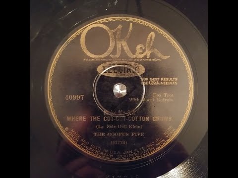 GOOFUS FIVE - Make My Cot Where The Cot-Cot-Cotton Grows - Okeh 40997