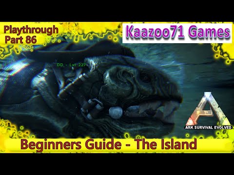 Taming a Dunkleosteus - Ark Survival Evolved Beginners Guide The Island Episode 86