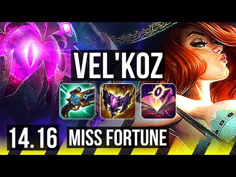 VEL'KOZ & Rell vs MISS FORTUNE & Seraphine (ADC) | Rank 4 Vel'Koz, 12/1/4 | EUW Grandmaster | 14.16