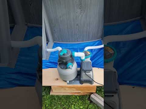 Pool is finished and being shocked and filtered #pooltime #backyardpool #pooldesign #pool