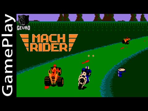 🎮Mach Rider - Famicom / NES [Gameplay / Longplay]👾