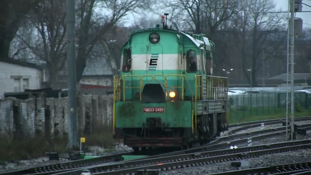 Тепловоз ЧМЭ3-3491 на ст. Таллин-Балти /  CME3-3491 at Tallinn main station