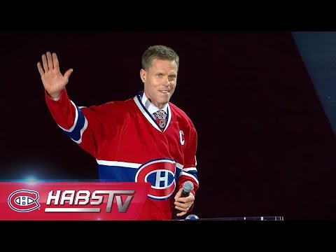 Saku Koivu honored pregame at the Bell Centre