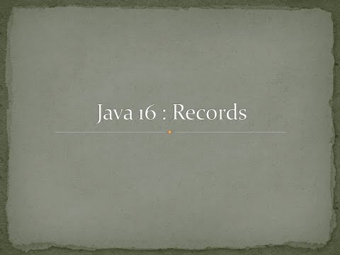 Java 16 : Records