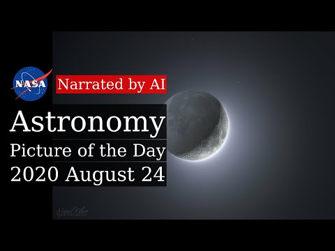 APOD: 2020-08-24 - Crescent Moon HDR (Narrated by Emma)