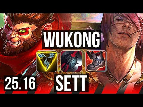 WUKONG vs SETT (TOP) | 6 solo kills, Dominating | EUW Master | 25.16