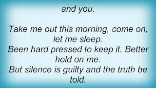 Billy Idol - One Night, One Chance Lyrics