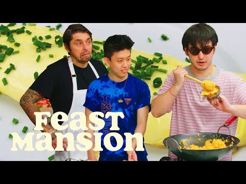 ジョジとリッチブライアンがフレンチシェフからオムレツのマスタークラスを受ける｜フィーストマンション (Joji and Rich Brian Get an Omelette Master Class from a French Chef | Feast Mansion)