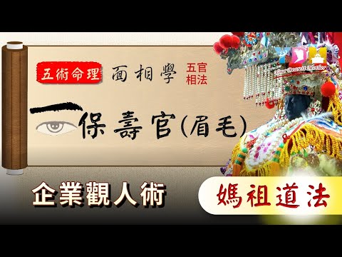 五官相法保壽官（眉毛） 企業觀人術面相學【YDM媽祖五術道法】