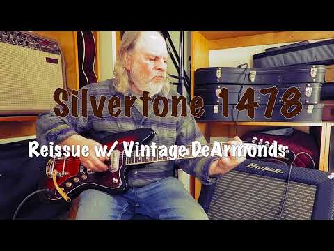 Silvertone 1478 Silhouette Reissue w/ Vintage DeArmond Goldfoils / Best of Both Worlds! image 24