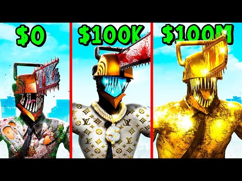 Upgrading POOR To RICH CHAINSAW MAN In GTA 5