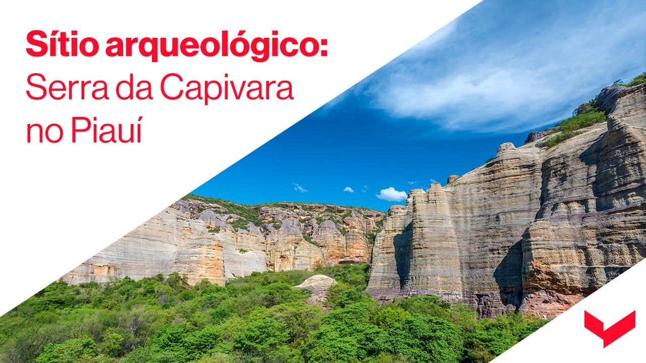 Sítio arqueológico no Parque Nacional Serra da Capivara no Piauí