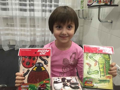 3D пазлы Панда Кузнечик Зебра Верблюд и Божя Коровка -3D puzzle Animals, Panda, Camel & etc