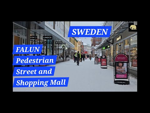 Walk in Falun City, Amazing Places  to visit in SWEDEN (4k)
