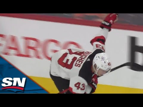 Devils Duo Luke & Jack Hughes Connect For OT Winner vs. Flyers