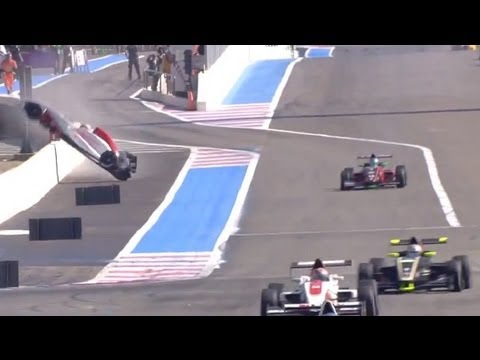 Andrea Pizzitola flip and crash, World Series 2 0 at Paul Ricard 2013 HD