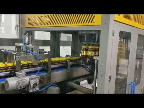 Fully automatic top loading case packer top load case packing machine for bottles cans