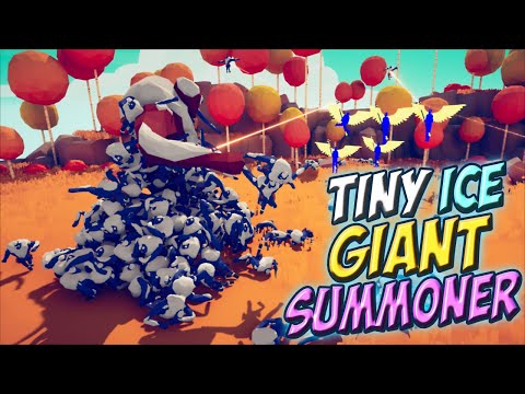 Tiny Ice Giant Summoner vs Every Faction - TABS Bug DLC MODS GAMEPLAY