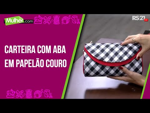 Mulher.com 04/05/2015 Maridinéia Braga - Carteira com aba em papelão couro Parte 2/2