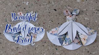 Beautiful printed paper frock👗| easy tutorial #foryou #viral #supportmeplz  @ainatqueenofficial