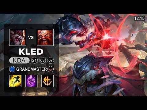 Kled vs Gragas Top - EUW Grandmaster - Patch 12.15 Season 12