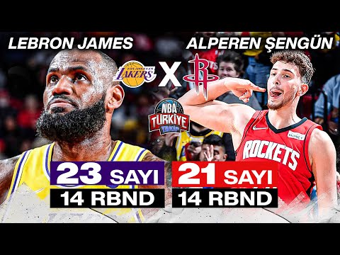 ALPEREN ŞENGÜN X LEBRON JAMES | Performans Özetleri |  Lakers X Rockets