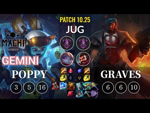 MCX Gemini Poppy vs Graves Jungle - KR Patch 10.25