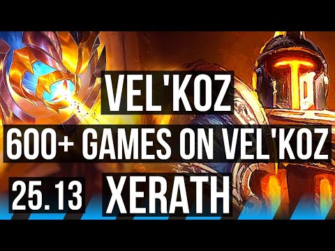 VEL'KOZ vs XERATH (MID) | 600+ games | EUW Master | 25.13