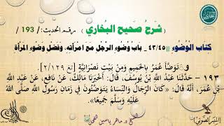 193 شرح صحيح البخاري كتاب الوضوء | باب وُضُوءِ الرَّجُلِ مَعَ امْرَأَتِه - الحديث 193 || د.ماهرالفحل image