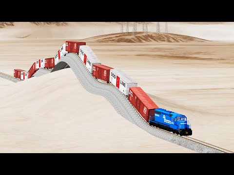 Impossible Rail Track vs Trains - Beamng Drive