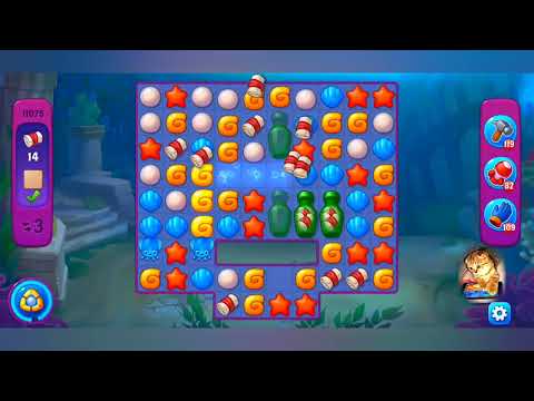 фишдом 2023  #  11075 уровень - прохождение без бустеров # Fishdom,   11075  level - no Boosters.