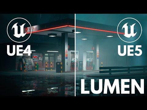 Unreal Engine 5 vs Unreal Engine 4 | Lumen and RTX On