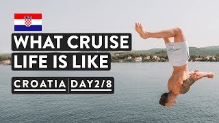 DAILY LIFE ON A CRUISE + Korcula Island | Sail Croatia Cruise Explorer | Day 2 of 8