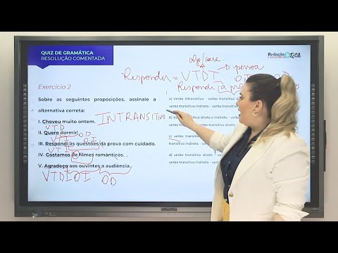 QUESTÃO RESOLVIDA: TRANSITIVIDADE VERBAL - Profa. Pamba
