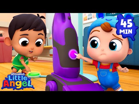 Yes Yes, Push Goes The Button! | Little Angel Kids Songs & Nursery Rhymes