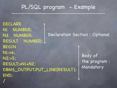 PL1   PL SQL Tutorial   Introduction to PL SQL programming