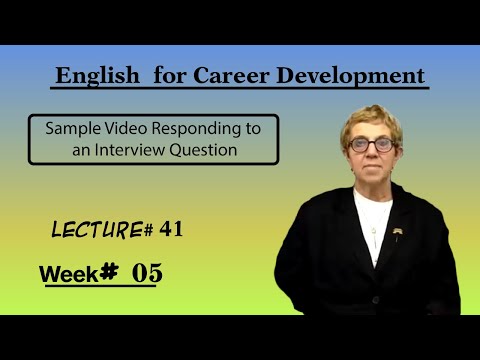 Introduction to English for Career Development l Lecturer 01