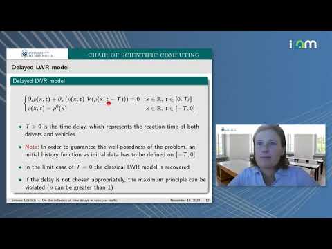 Simone Göttlich: "On the influence of time delays in vehicular traffic"