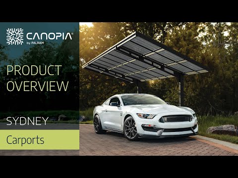 Carport Canopia by Palram Sydney i Metall Dubbel båge 6x6 m Svart