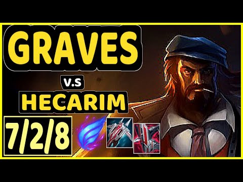 GRAVES vs HECARIM - 7/2/8 KDA JUNGLE GAMEPLAY - EUW Ranked DIAMOND