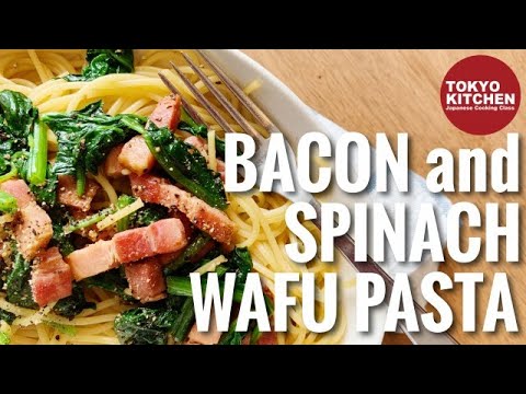 HOW TO MAKE BACON AND SPINACH WAFU PASTA | Japanized spaghetti