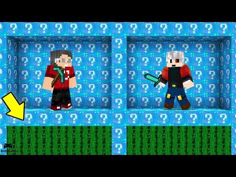 NOOB VS PRO ELMAS ŞANS BLOKLARI ODA SAVAŞI - Minecraft